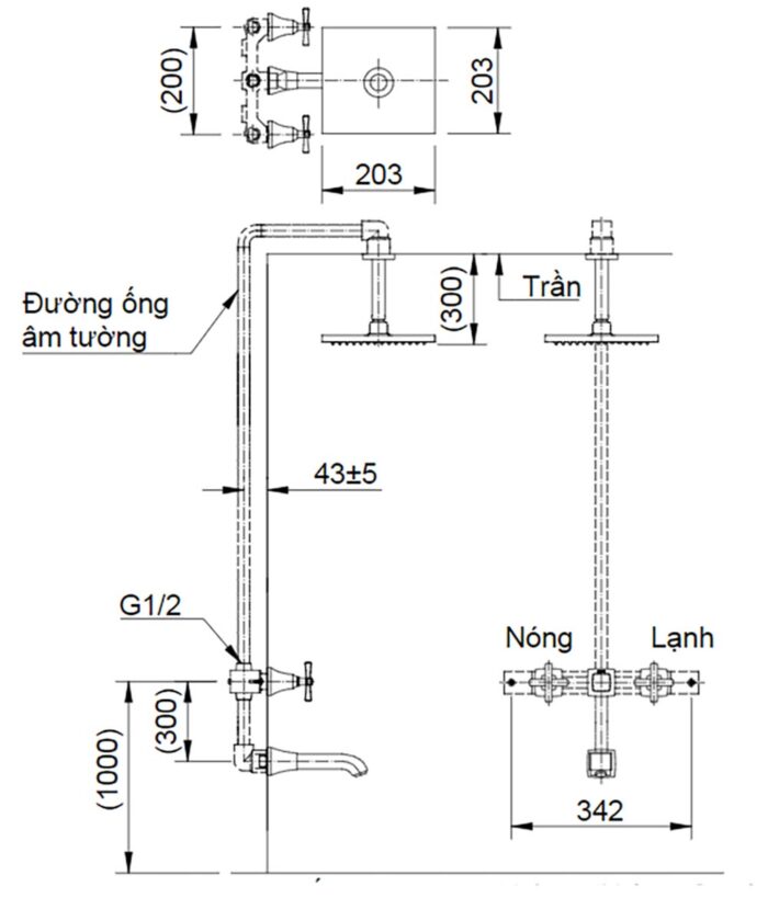 ban ve ky thuat voi sen am tuong inax bfv 81sec nong lanh
