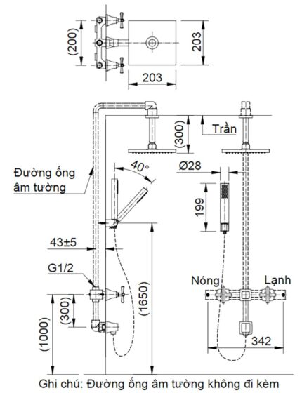 ban ve ky thuat voi sen am tuong inax bfv 81sehc nong lanh