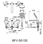 ban ve ky thuat voi sen bon tam inax bfv 5013s