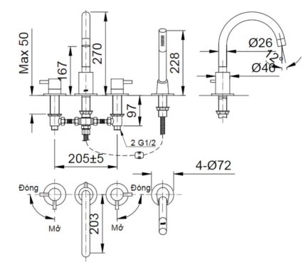 ban ve ky thuat voi sen bon tam inax bfv 7000b gan bon nong lanh