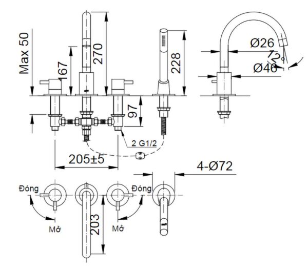 ban ve ky thuat voi sen bon tam inax bfv 7000b gan bon nong lanh