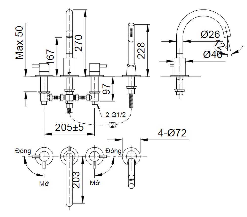 ban ve ky thuat voi sen bon tam inax bfv 7000b gan bon nong lanh