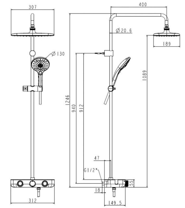 ban ve ky thuat voi sen cay american standard wf 4955 dong easyset exposed nhiet do