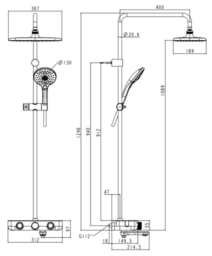 ban ve ky thuat voi sen cay american standard wf 4956 dong easyset exposed nhiet do