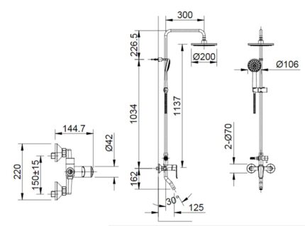 ban ve ky thuat voi sen cay inax bfv 2015s nong lanh