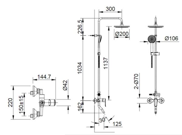 ban ve ky thuat voi sen cay inax bfv 2015s nong lanh