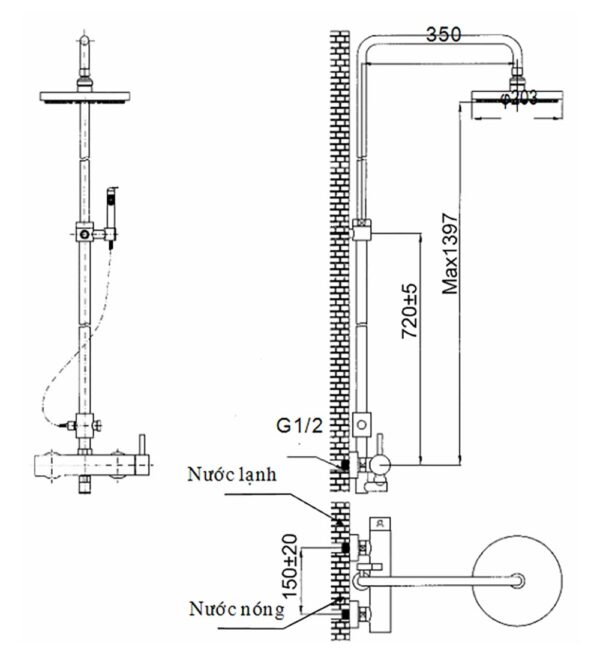 ban ve ky thuat voi sen cay inax bfv 70s nong lanh