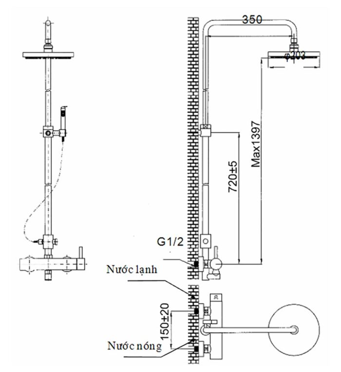ban ve ky thuat voi sen cay inax bfv 70s nong lanh