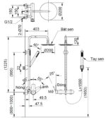 ban ve ky thuat voi sen cay inax bfv 71s nong lanh