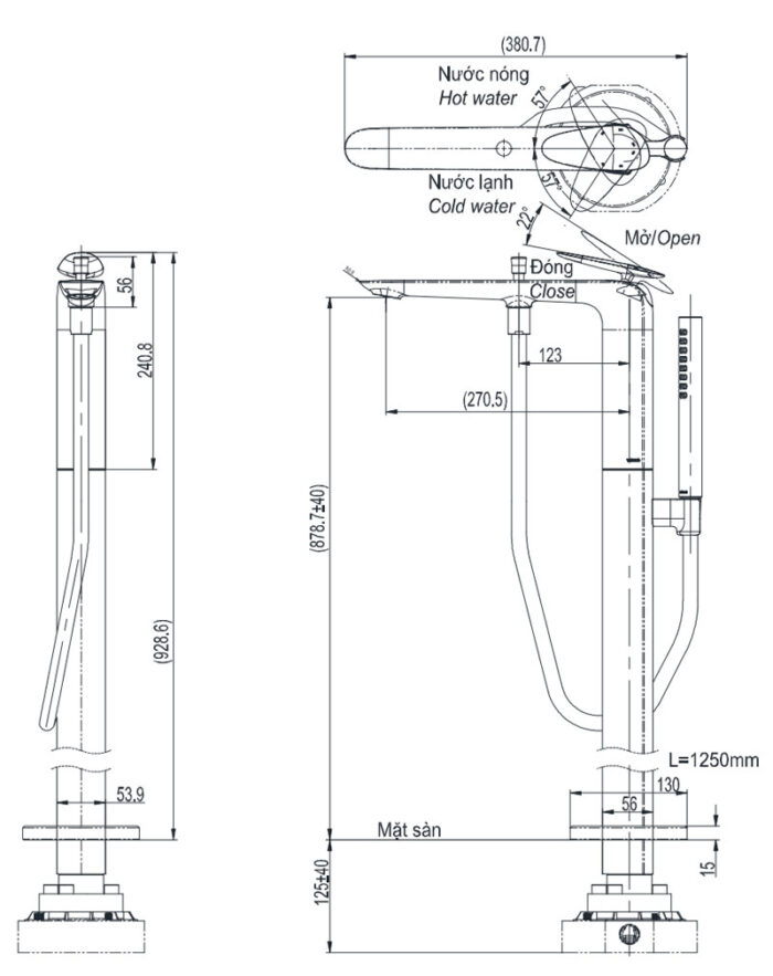 ban ve ky thuat voi sen cay toto tbp03301a tbn01105b nong lanh