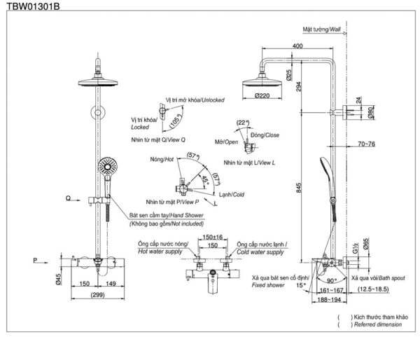 ban ve ky thuat voi sen cay toto tbw01301b tbw01301ba nong lanh