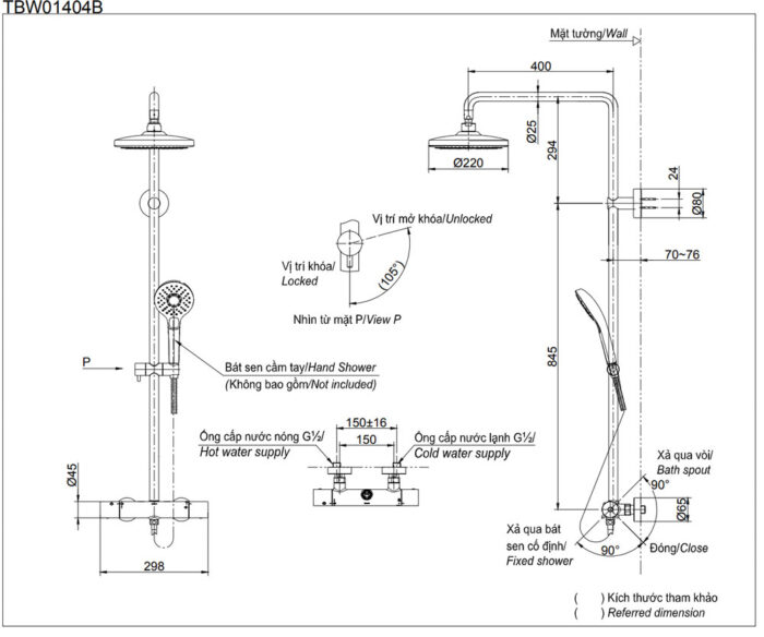 ban ve ky thuat voi sen cay toto tbw01404b tbw01404ba nhiet do