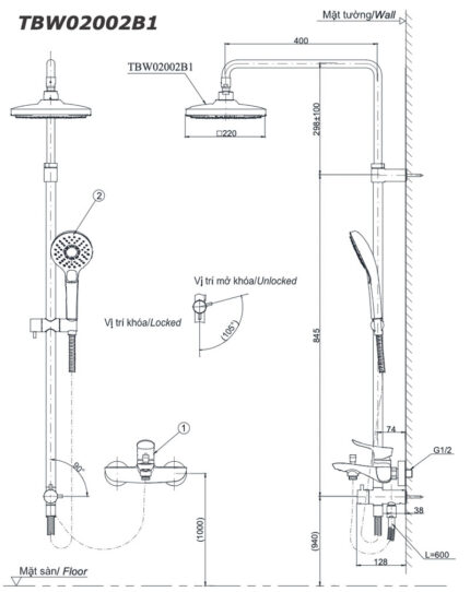 ban ve ky thuat voi sen cay toto tbw02002b tbw02002b1 tbw02002ba 2 che do phun