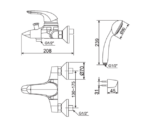 ban ve ky thuat voi sen tam american standard wf 1511 saga