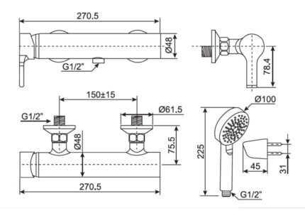 ban ve ky thuat voi sen tam american standard wf 3912 dong active