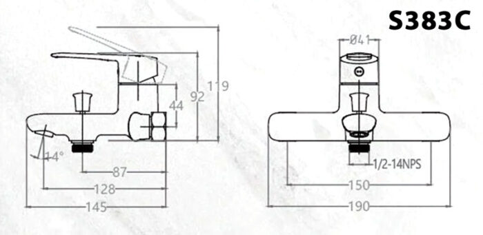 ban ve ky thuat voi sen tam caesar s383c nong lanh