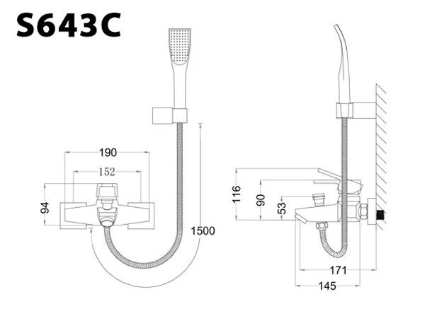 ban ve ky thuat voi sen tam caesar s643c nong lanh