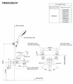 ban ve ky thuat voi sen tam inax tbs03302v nong lanh