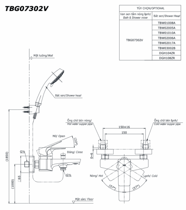 ban ve ky thuat voi sen tam toto tbg07302v nong lanh