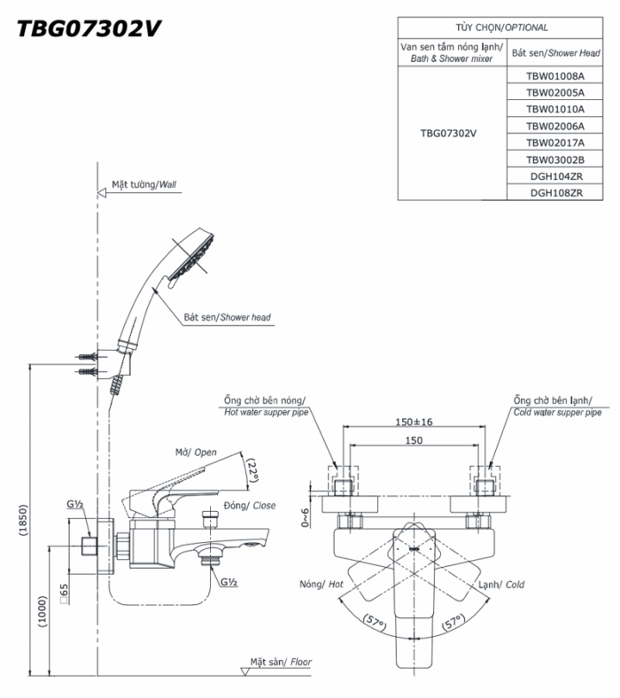 ban ve ky thuat voi sen tam toto tbg07302v nong lanh