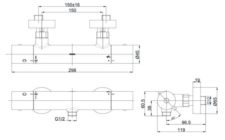 ban ve ky thuat voi sen tam toto tbv01401b nong lanh
