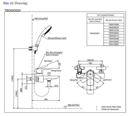 ban ve ky thuat voi sen toto tbg02302v dgh108zr tay sen 5 che do