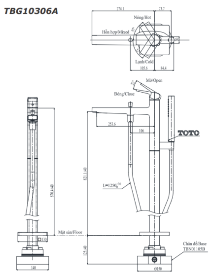 ban ve ky thuat voi sen xa bon tam toto tbg10306a tbn01105b dat san
