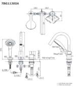 ban ve ky thuat voi sen xa bon tam toto tbg11305a gan bon