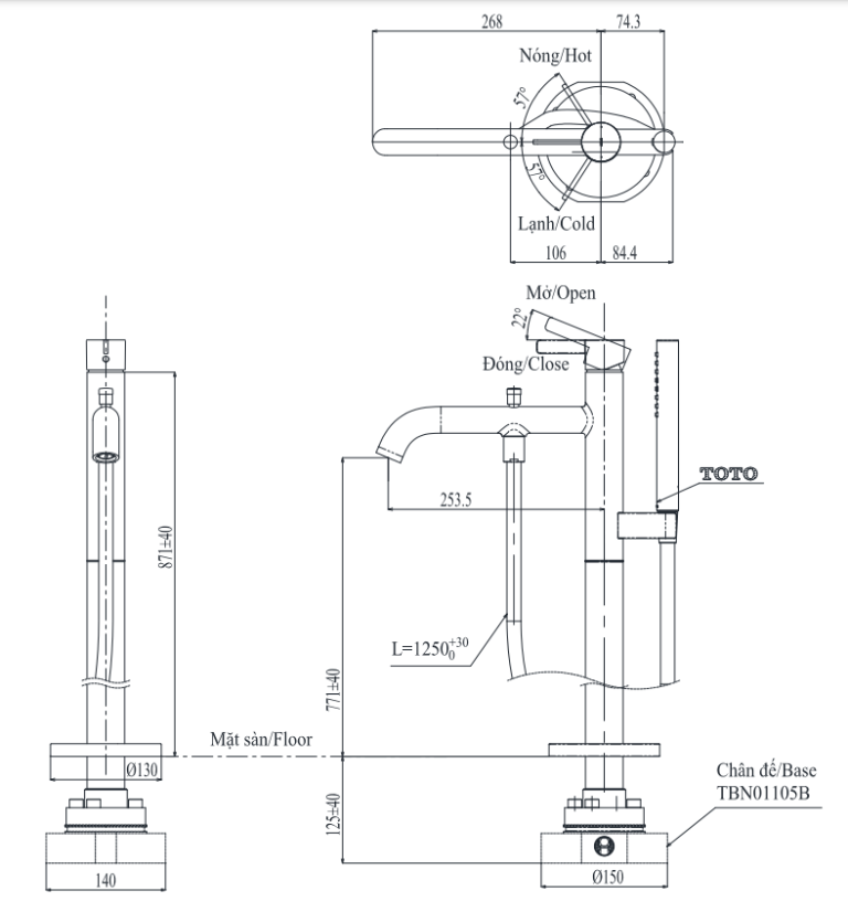ban ve ky thuat voi sen xa bon tam toto tbg11306a tbn01105b dat san