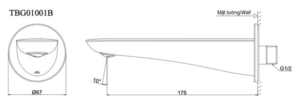 ban ve ky thuat voi xa bon tam toto tbg01001b sen am tuong go
