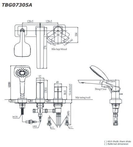 ban ve ky thuat voi xa bon toto tbg07305a