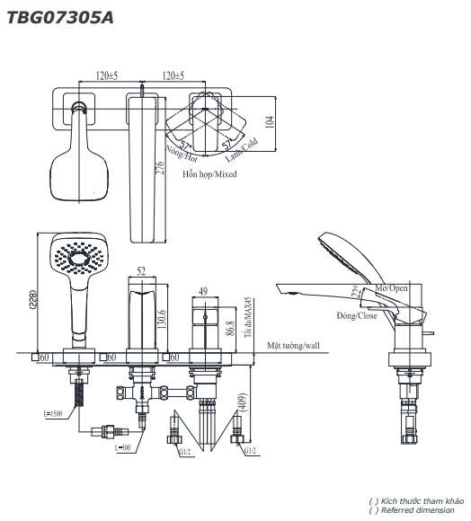 ban ve ky thuat voi xa bon toto tbg07305a