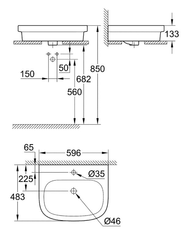 ban ve lavabo grohe eurosmart 39198000