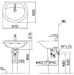 ban ve lavabo l2360 chan dai