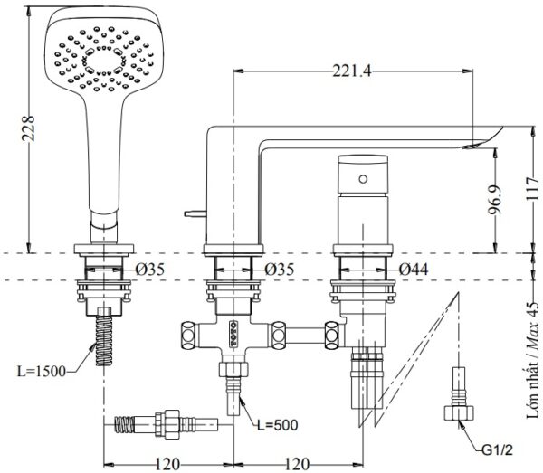 ban ve sen tam xa bon tbg02305b gat gu co tay sen cam tay