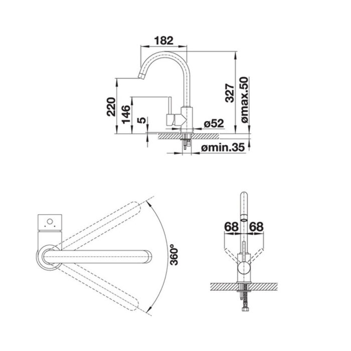 ban ve voi chau rua bat hafele blancomida 56907900