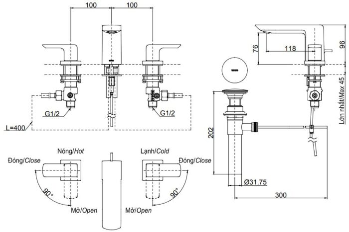 ban ve voi gan chau lavabo toto tlg02201b