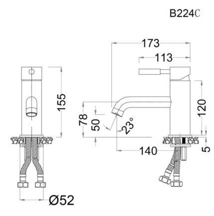 ban ve voi lavabo nong lanh caesar b224cu