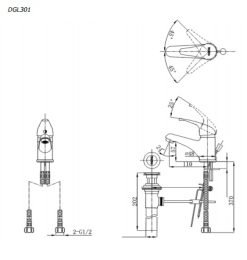 ban ve voi nuoc nong lanh toto dgl301r