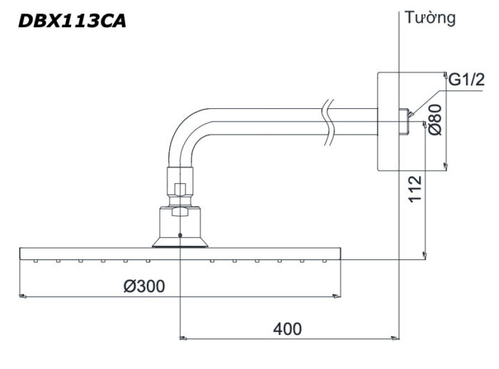 bat sen am tuong toto dbx113ca gan tuong