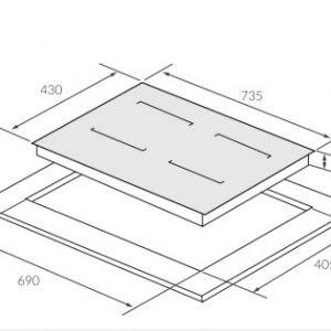 Bản vẽ kích thước Bếp từ đôi EUROSUN EU-T755MAX