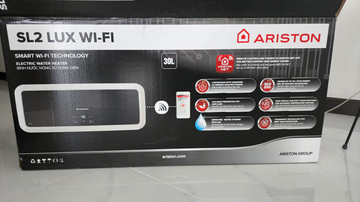 binh nong lanh gian tiep ariston sl2 30 lux d wifi