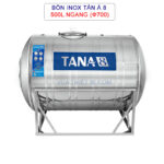 Bồn nước inox TÂN Á 8 500L ngang phi 700 TA8-500N