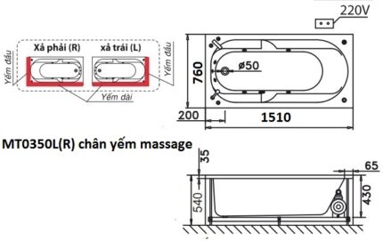 bon tam massage chan yem 1 5m caesar mt0350l r