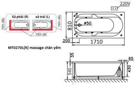 bon tam massage chan yem 1 7m caesar mt0270l r