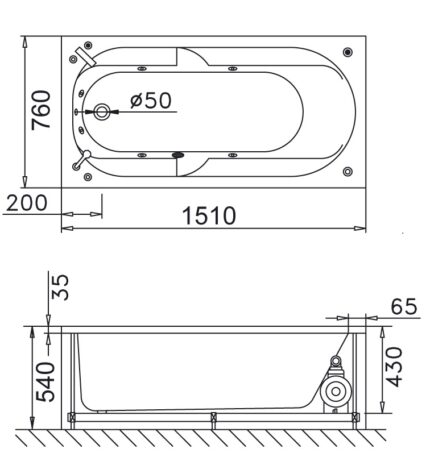 bon tam massage xay 1 5m caesar mt0350