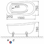 bon tam ngoi lap the caesar kt1150
