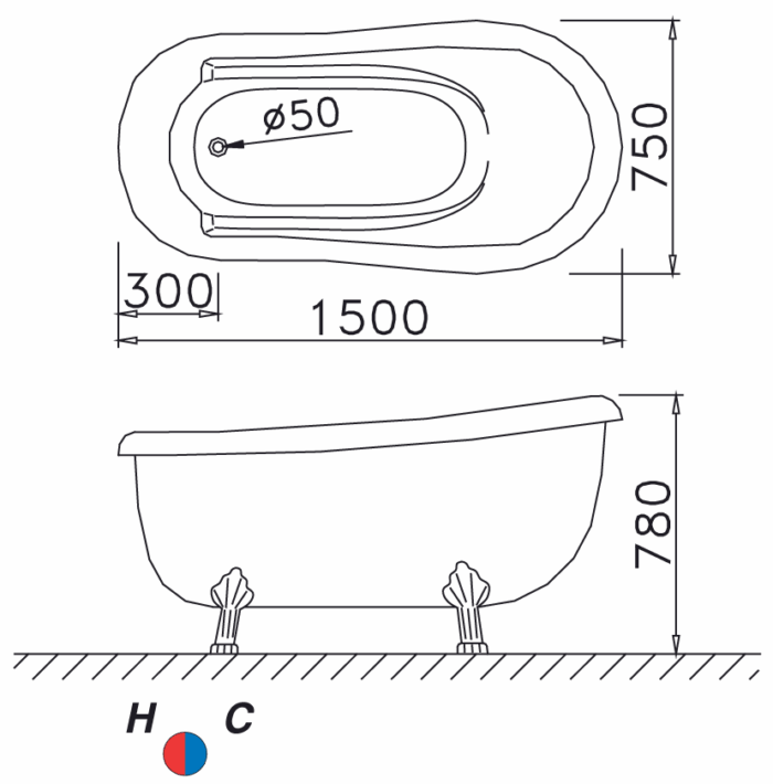 bon tam ngoi lap the caesar kt1150