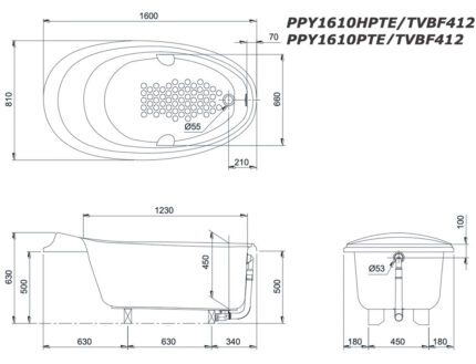 bon tam toto ppy1610ptep ppy1610ptes ppy1610hptep ppy1610hptes xay ngoc trai 16m