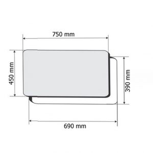 Bản vẽ kích thước Bếp từ kết hợp hồng ngoại đôi CANZY CZ ML86B